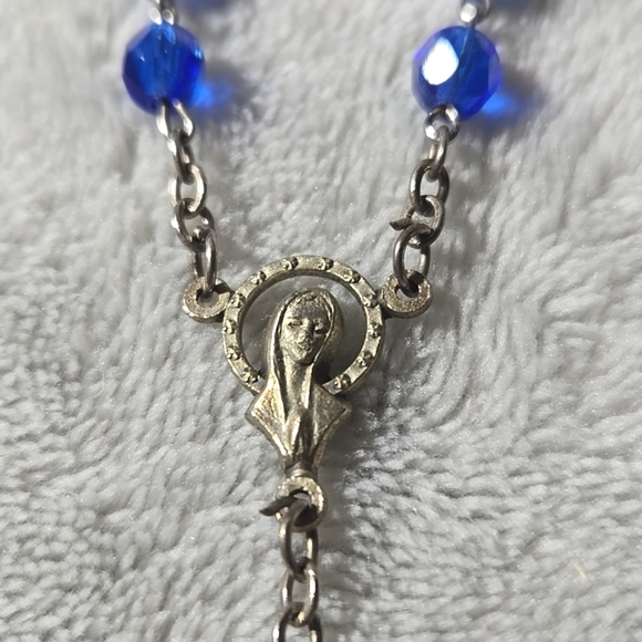 #322 Rosary cross silver tone - Picture 3 of 3